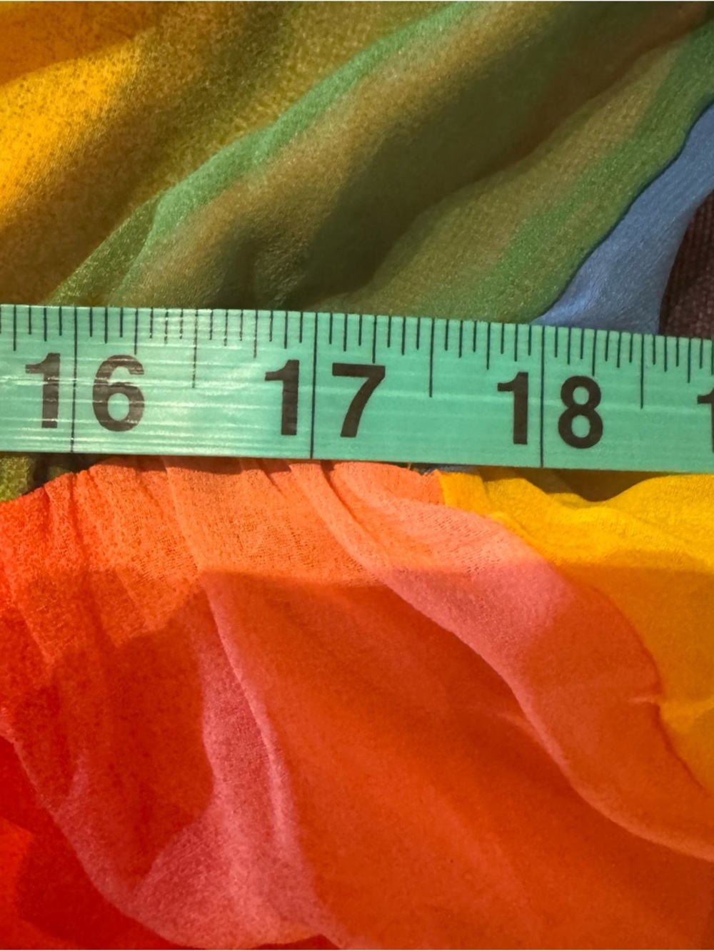 Vibrant Rainbow Halter Dress with Draped Skirt Medium - Picture 13 of 15